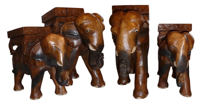 Riesiger Deko Elefant aus Holz