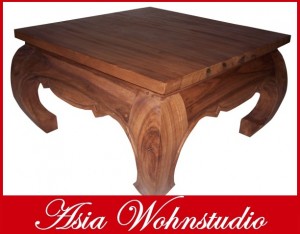 Opiumtisch aus Massivholz